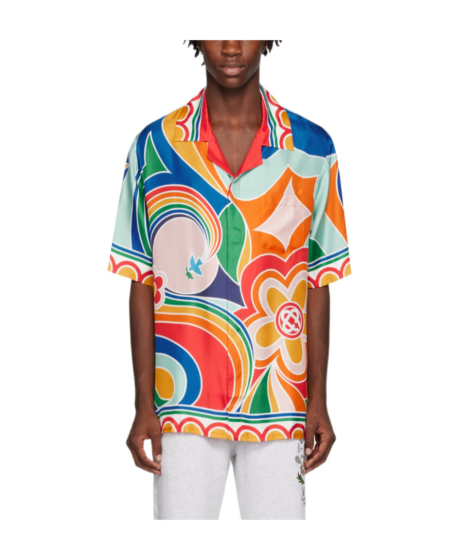Casablanca Lapel Short-sleeved Shirt In Multi