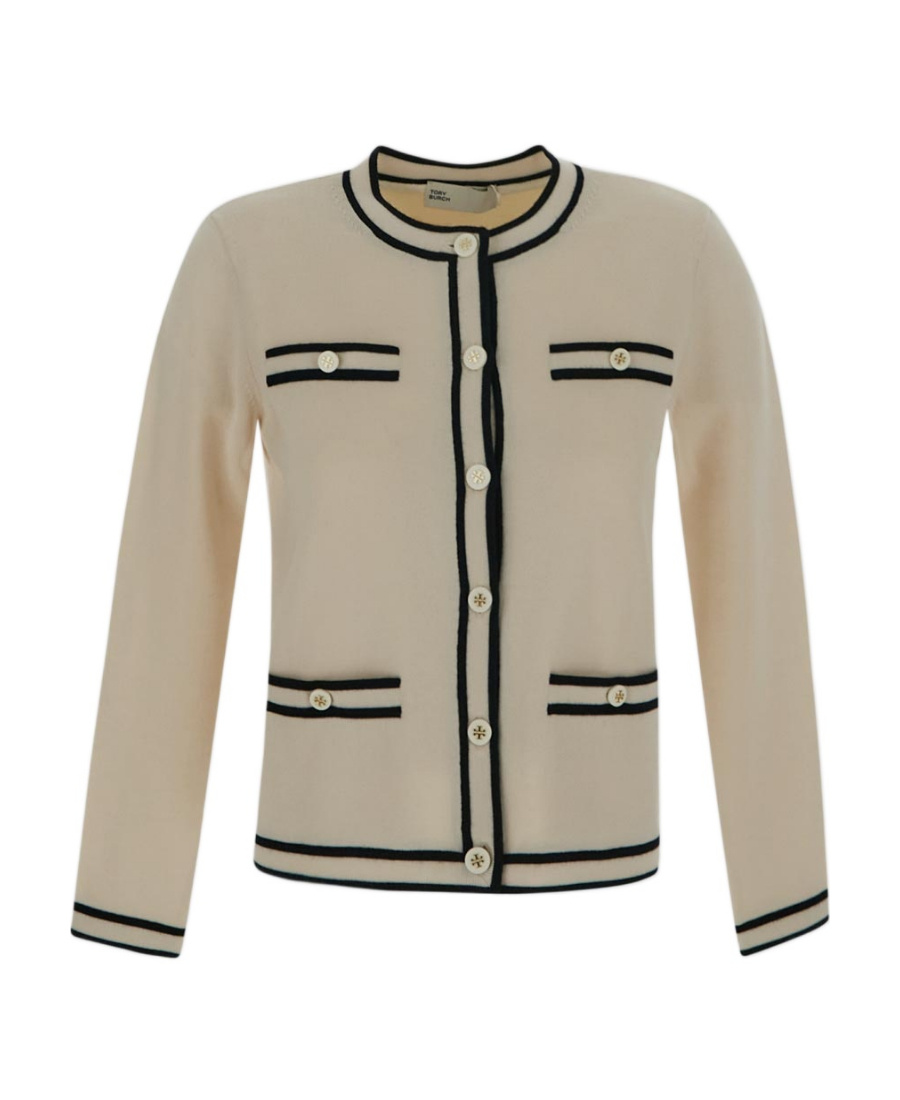 Tory Burch Button-up Cardigan In Neutral