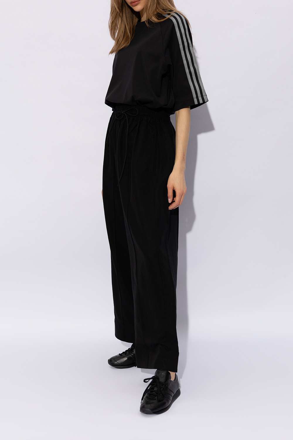 Y-3 X Adidas Country Leather Sneakers In Black