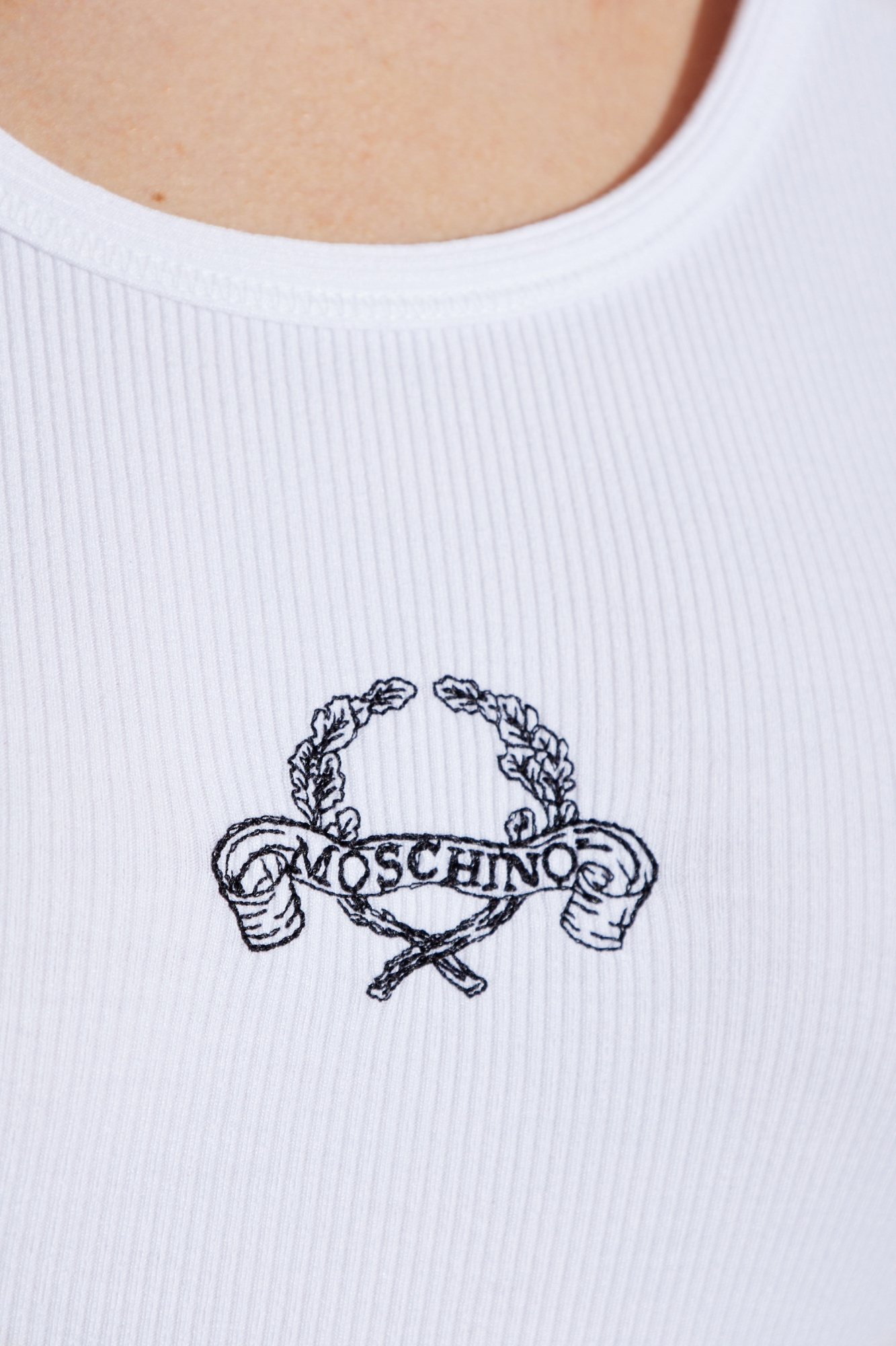 Moschino Round-neck Vest In White