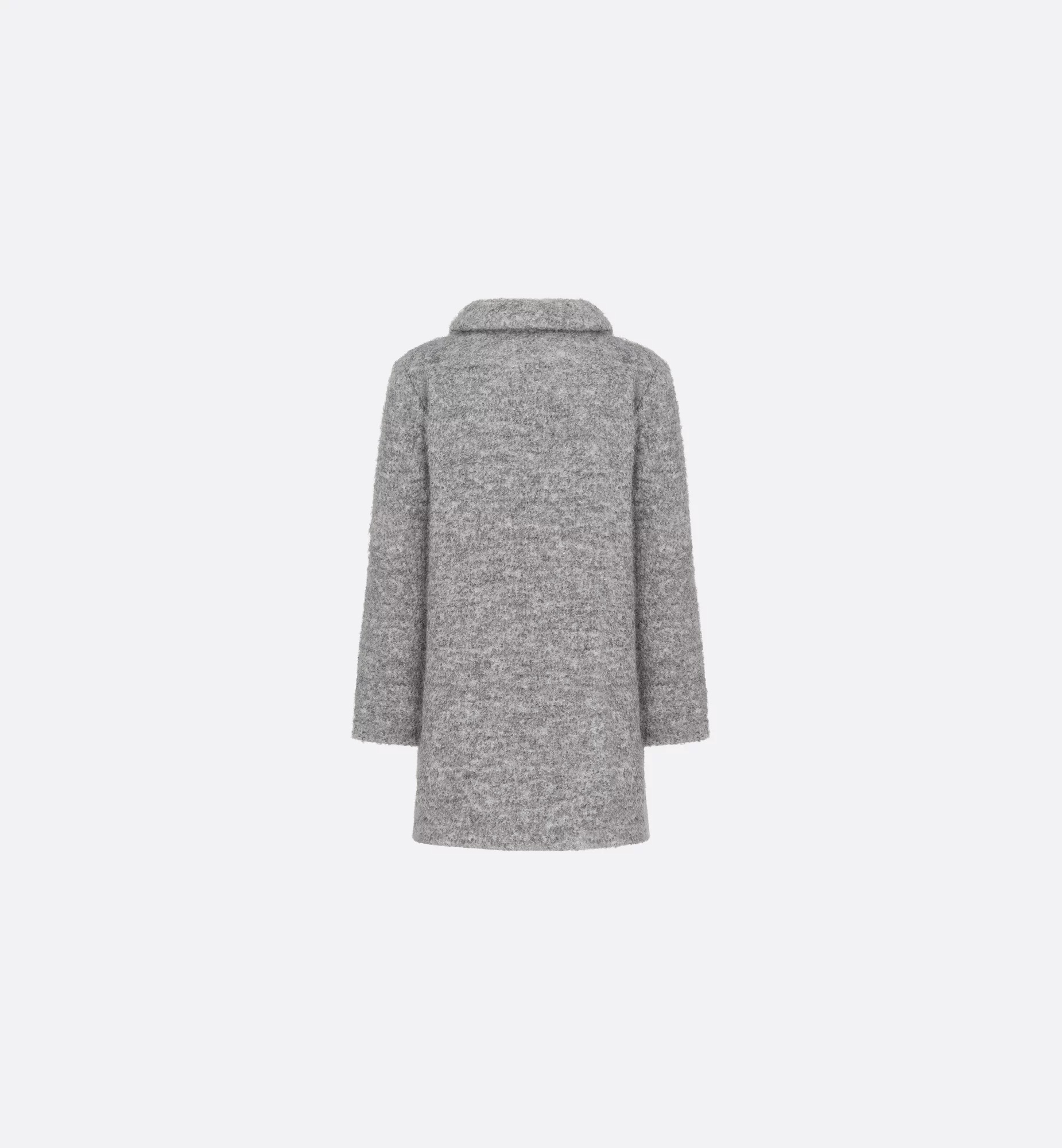 Dior Long-sleeved Coat In Gray