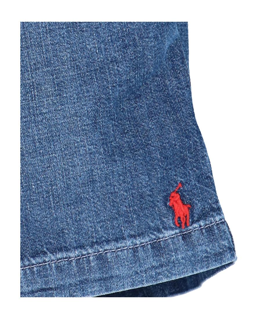 Polo Ralph Lauren Elasticated Denim Shorts In Blue