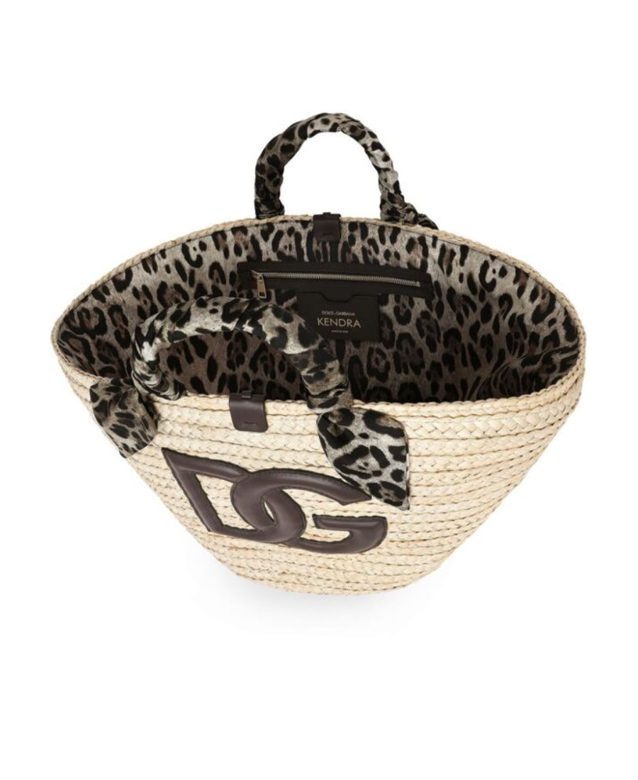 Dolce & Gabbana Kendra Logo-patch Tote Bag In Nude