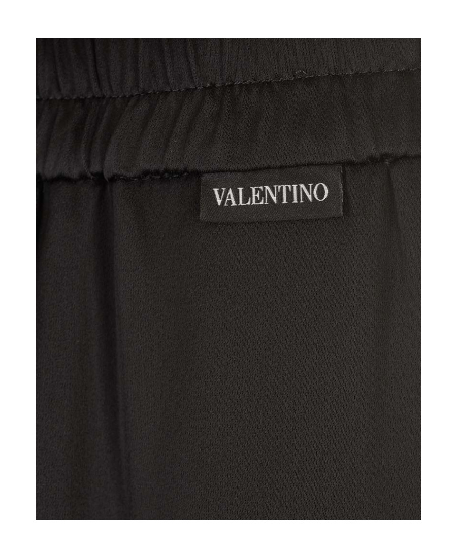 Valentino Black Elasticized Trousers In Black