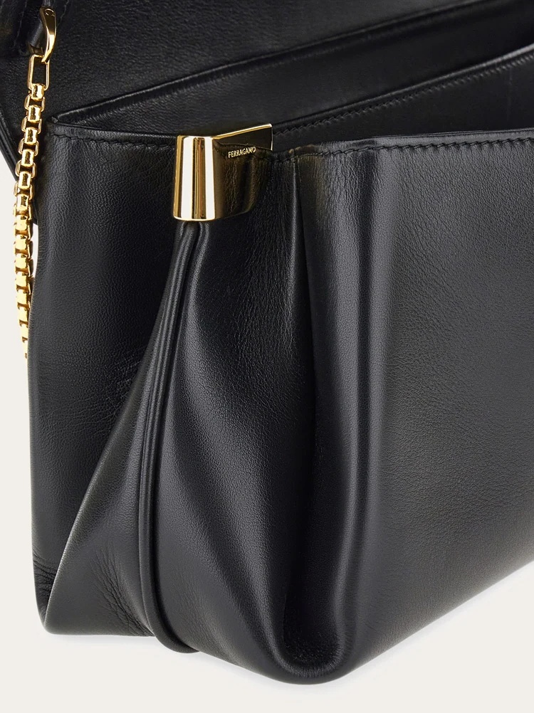 Ferragamo Women's Small Leather Crossbody Bag In Black
