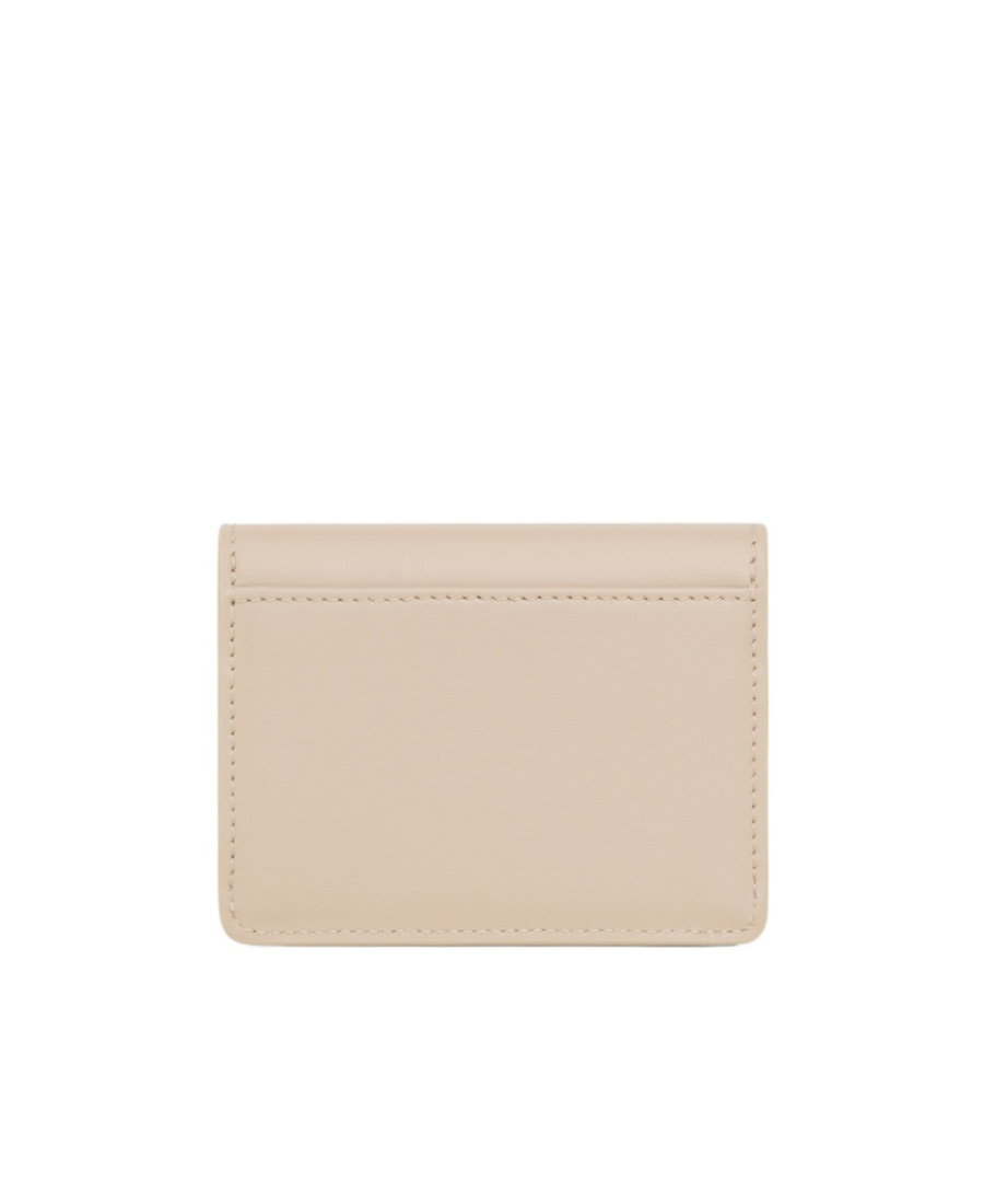 Celine Triomphe Flip Card Bag In Nude
