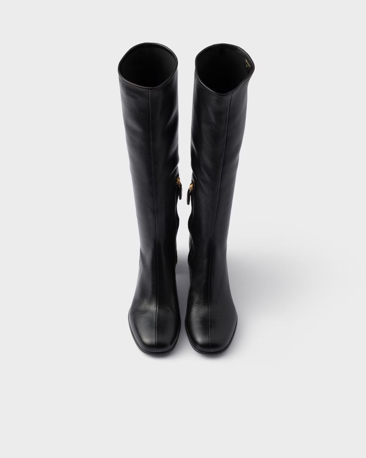 Prada Stretch Nappa Leather Boots In Black
