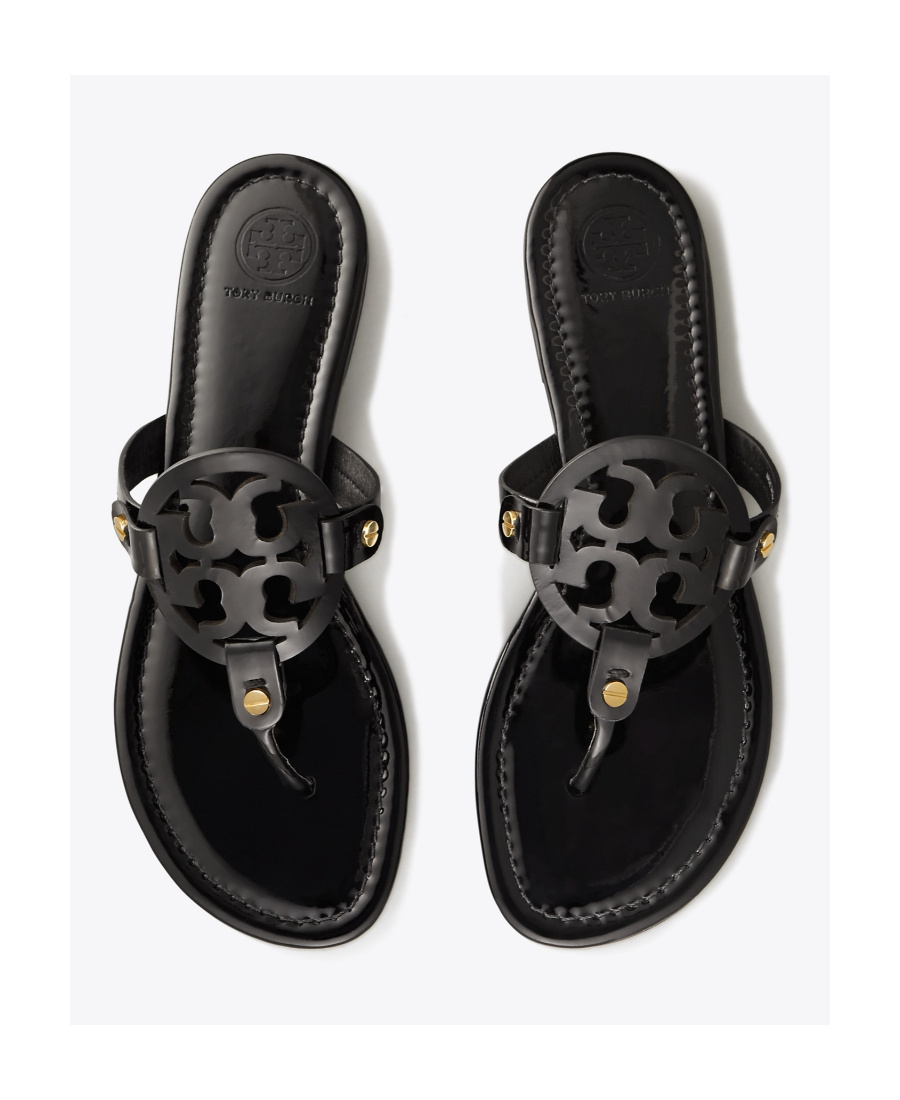 Tory Burch Miller Thong-strap Sandals In Black