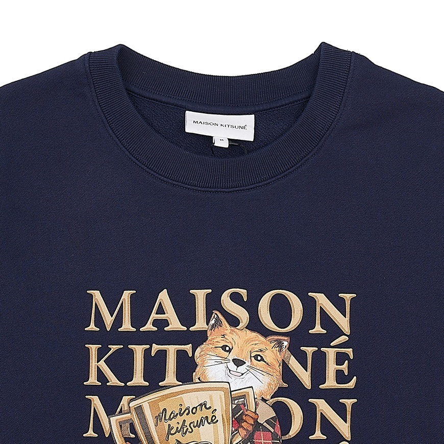 Maison Kitsuné Long-sleeved Sweater In Black