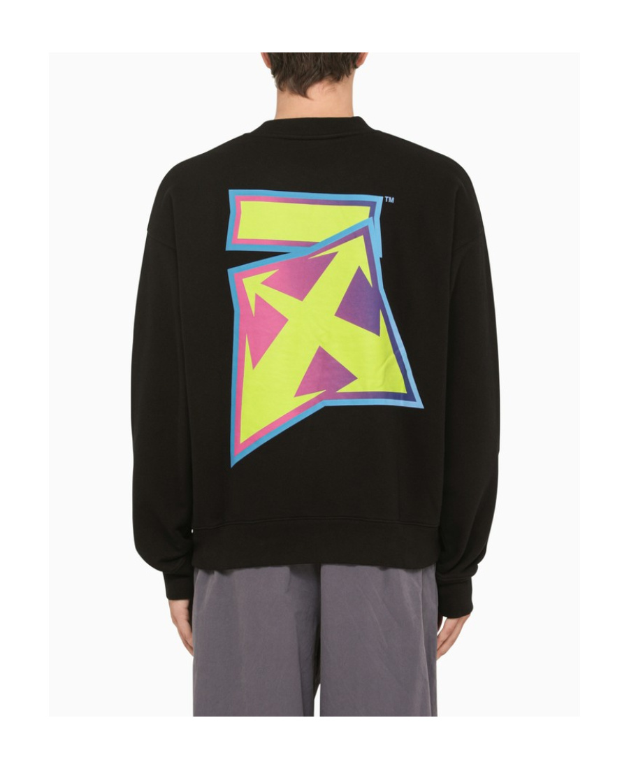 Off-white Arrows Print Crew Neck Sweatshirt In Black