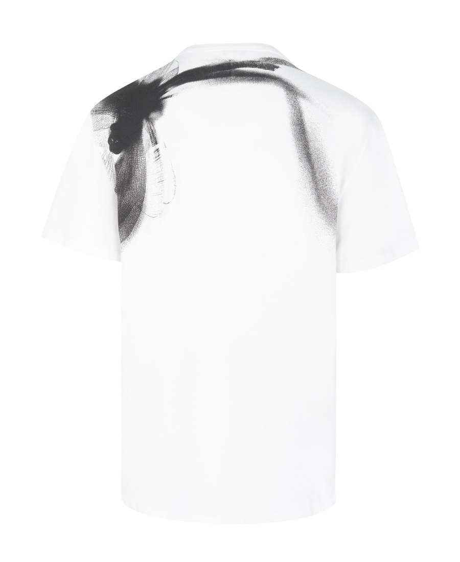 Alexander Mcqueen Dragonfly-print Cotton T-shirt In White