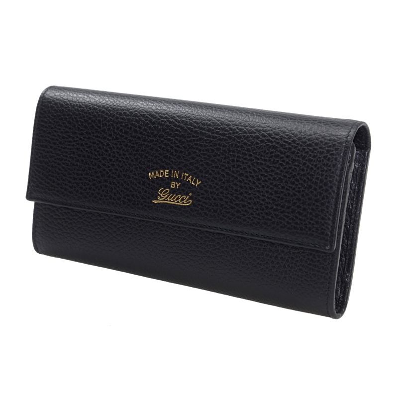 Gucci Double-folded Long Wallet In Black