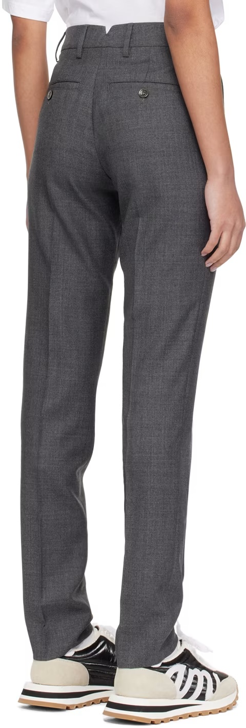 Ami Alexandre Mattiussi Logo Wool Casual Pants In Black