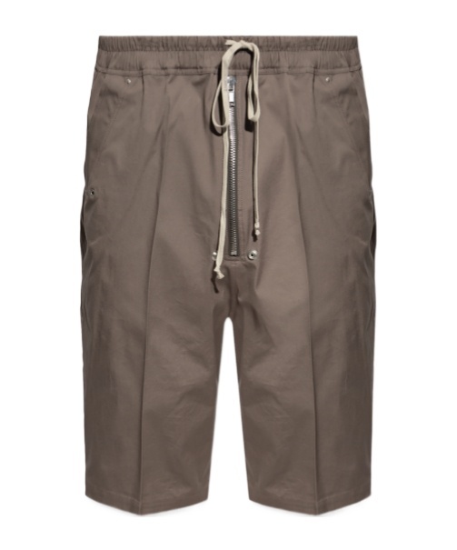 Rick Owens Relaxed Fit Bermuda Shorts With Adjustable Waistband In Green