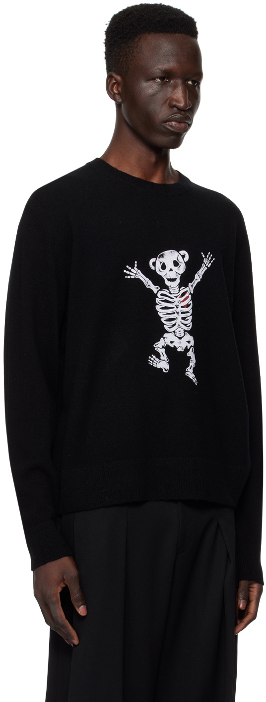 We11 Done Bolt Teddy Pullover In Black