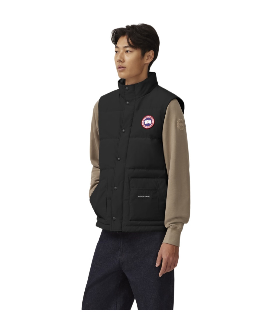 Canada Goose Black Polyester Blend Freestyle Sleeveless Down Jacket In Black