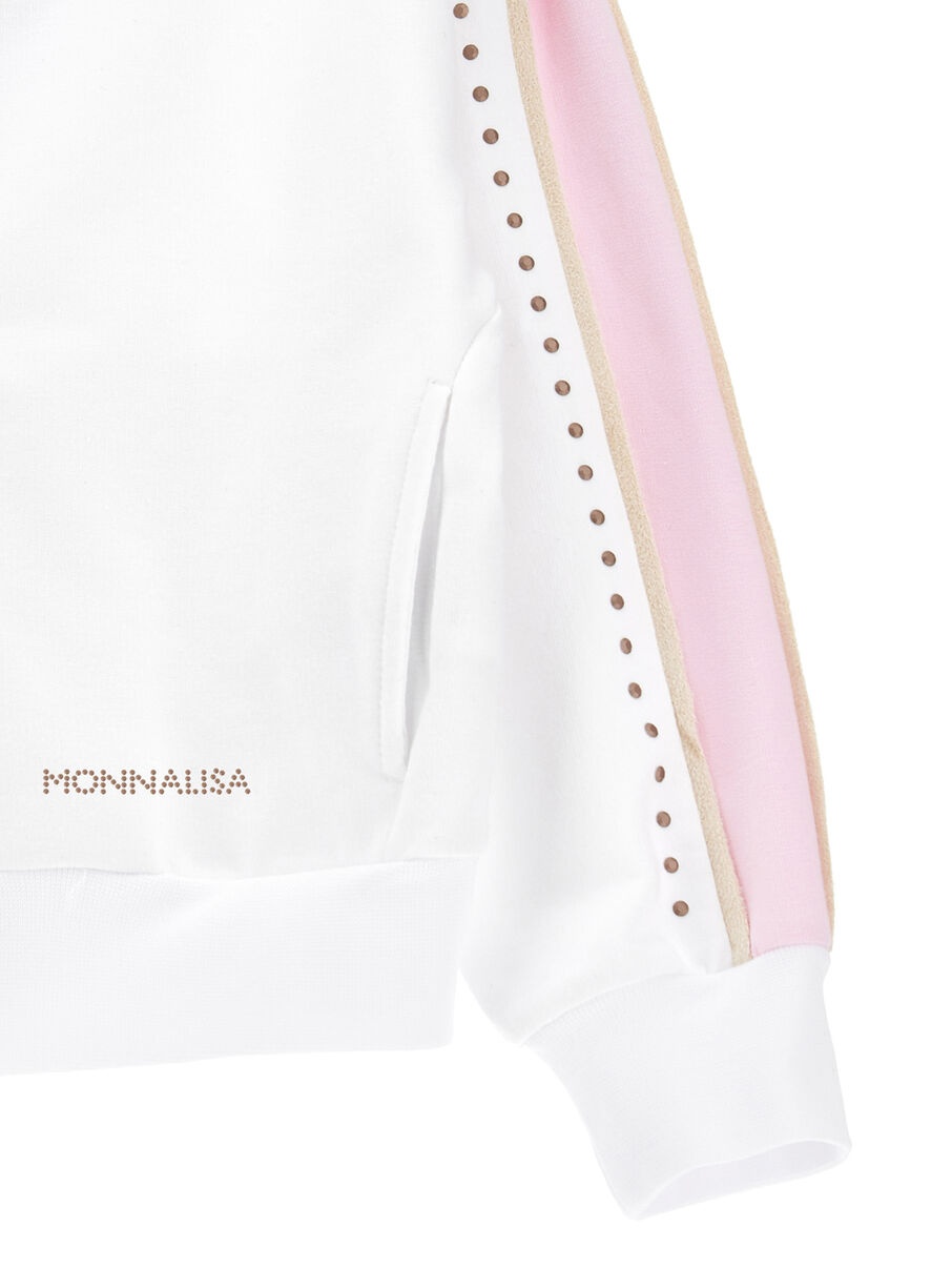 Monnalisa Minnie Cotton Sweatshirt In White