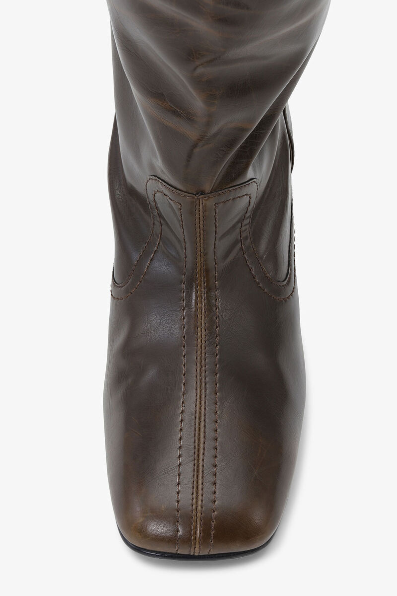 Ganni Slouchy Boot Butterfly In Green