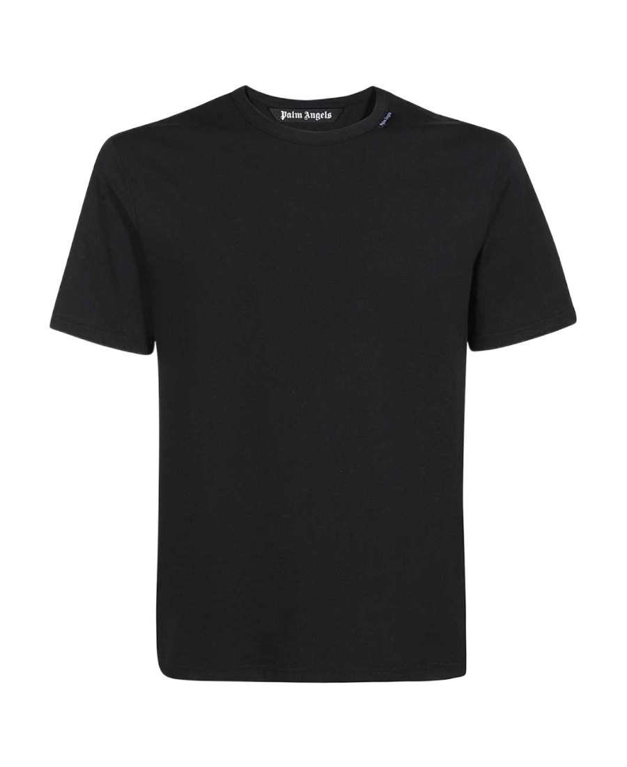 Palm Angels Logo-tag Round-neck T-shirt In Black