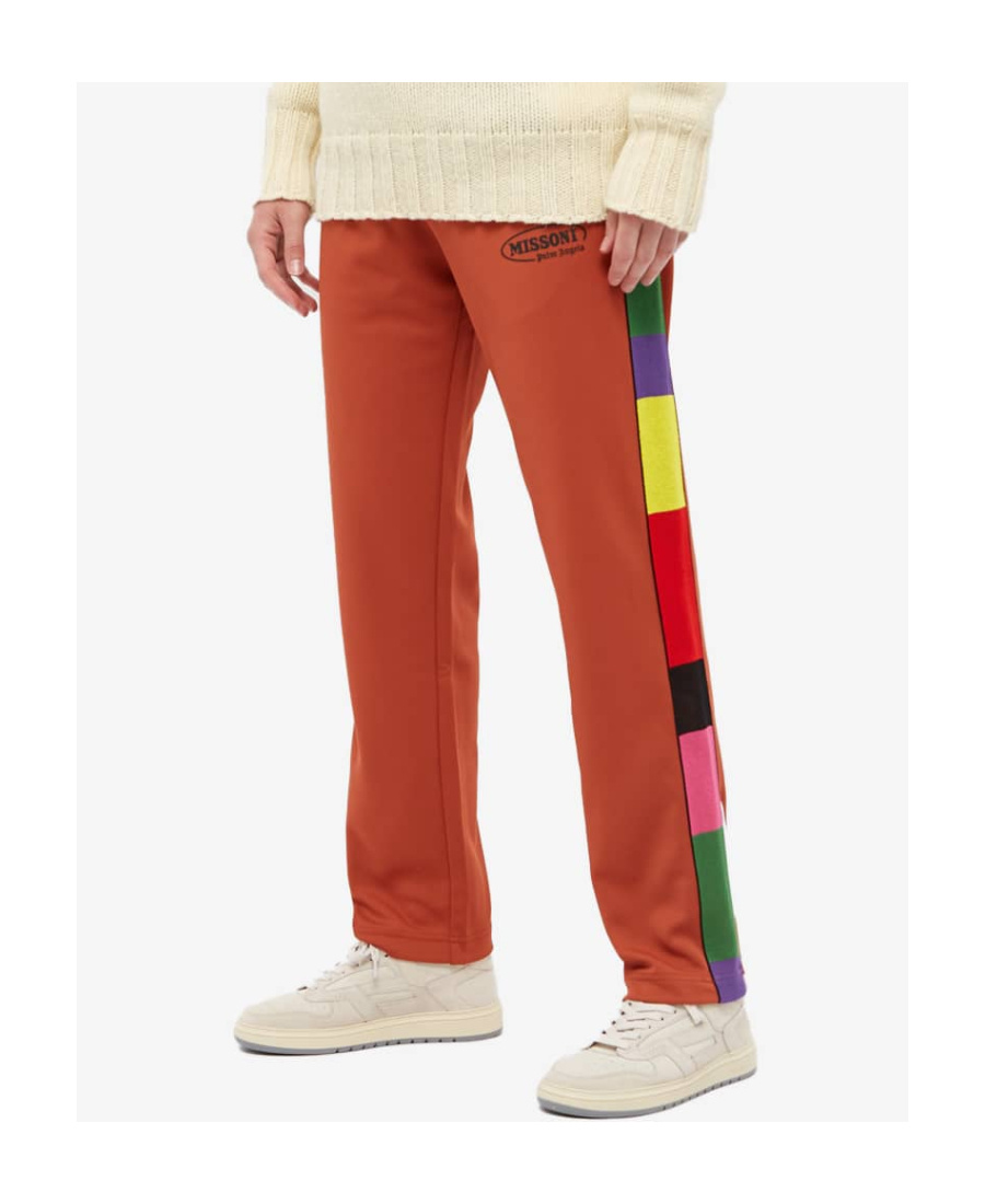 Palm Angels X Missoni Colour Block Stripe Track Pants In Brown