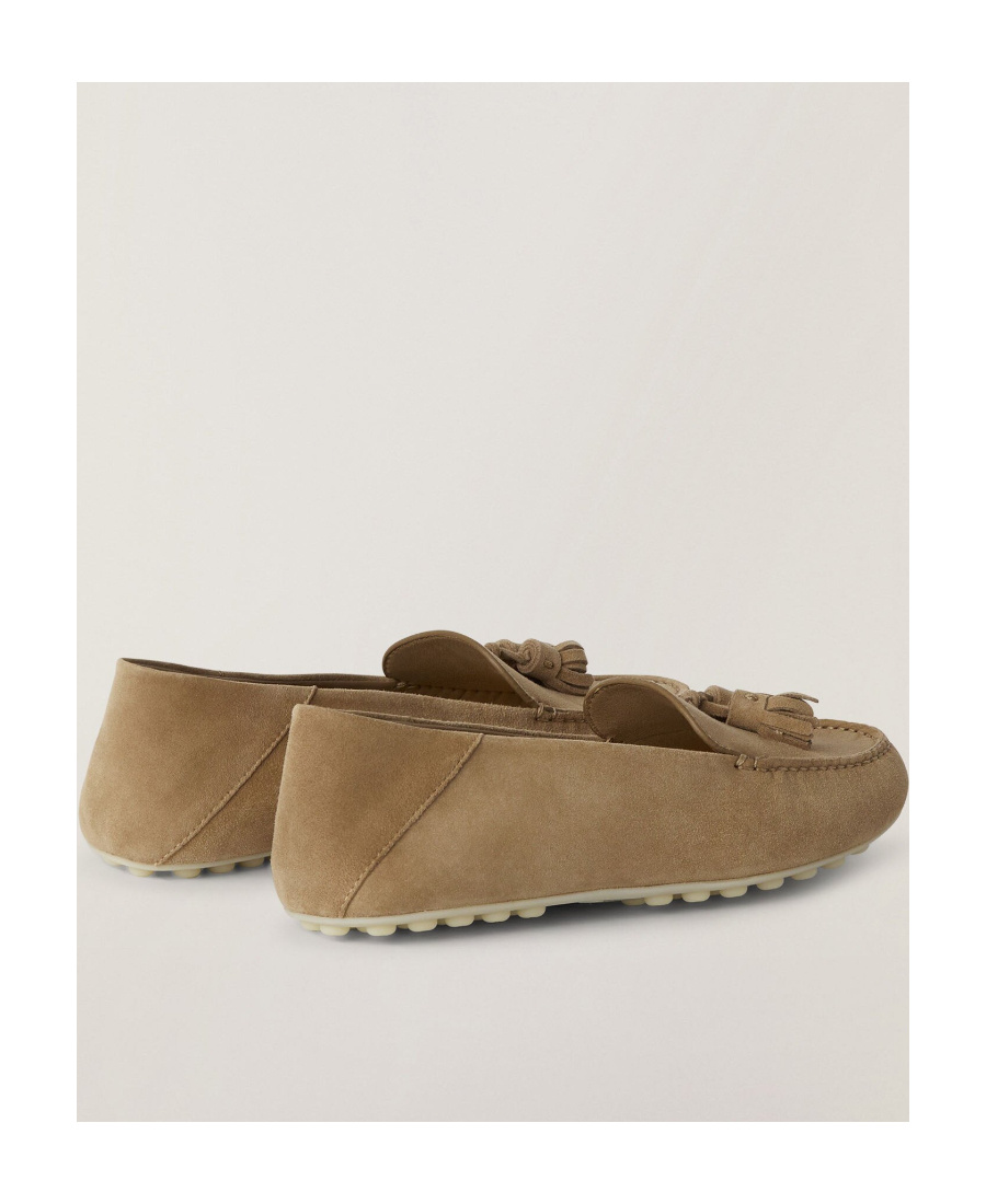 Loro Piana Dot Sole Walk Mokasin Shoes In Brown