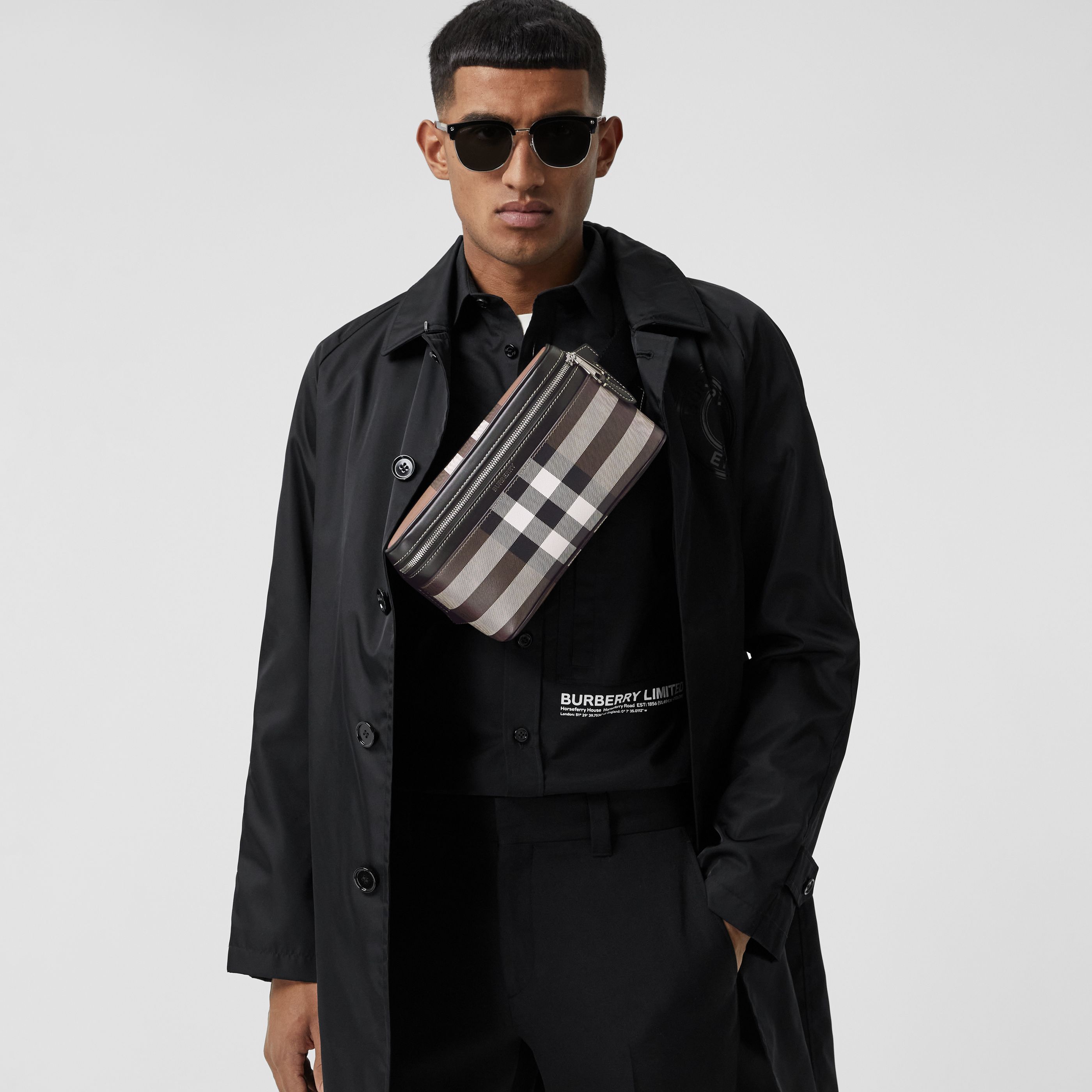 Burberry Checked Cube Belt Bag In Black