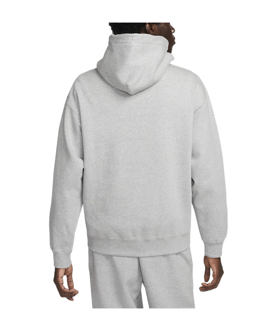 Nike Logo-embroidery Cotton Hoodie In Gray