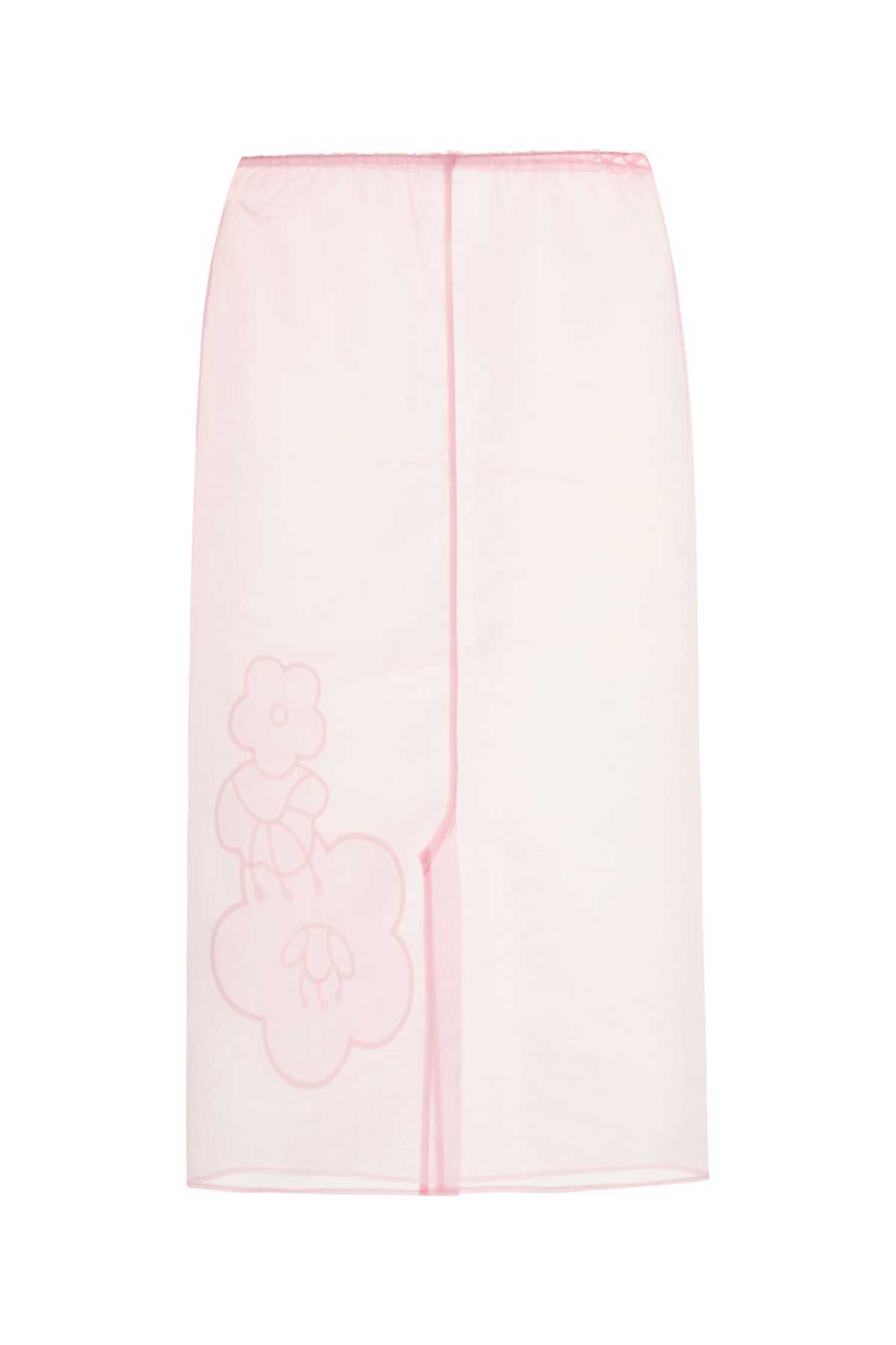 Cecilie Bahnsen Sheer Organza Bambi Skirt In Pink