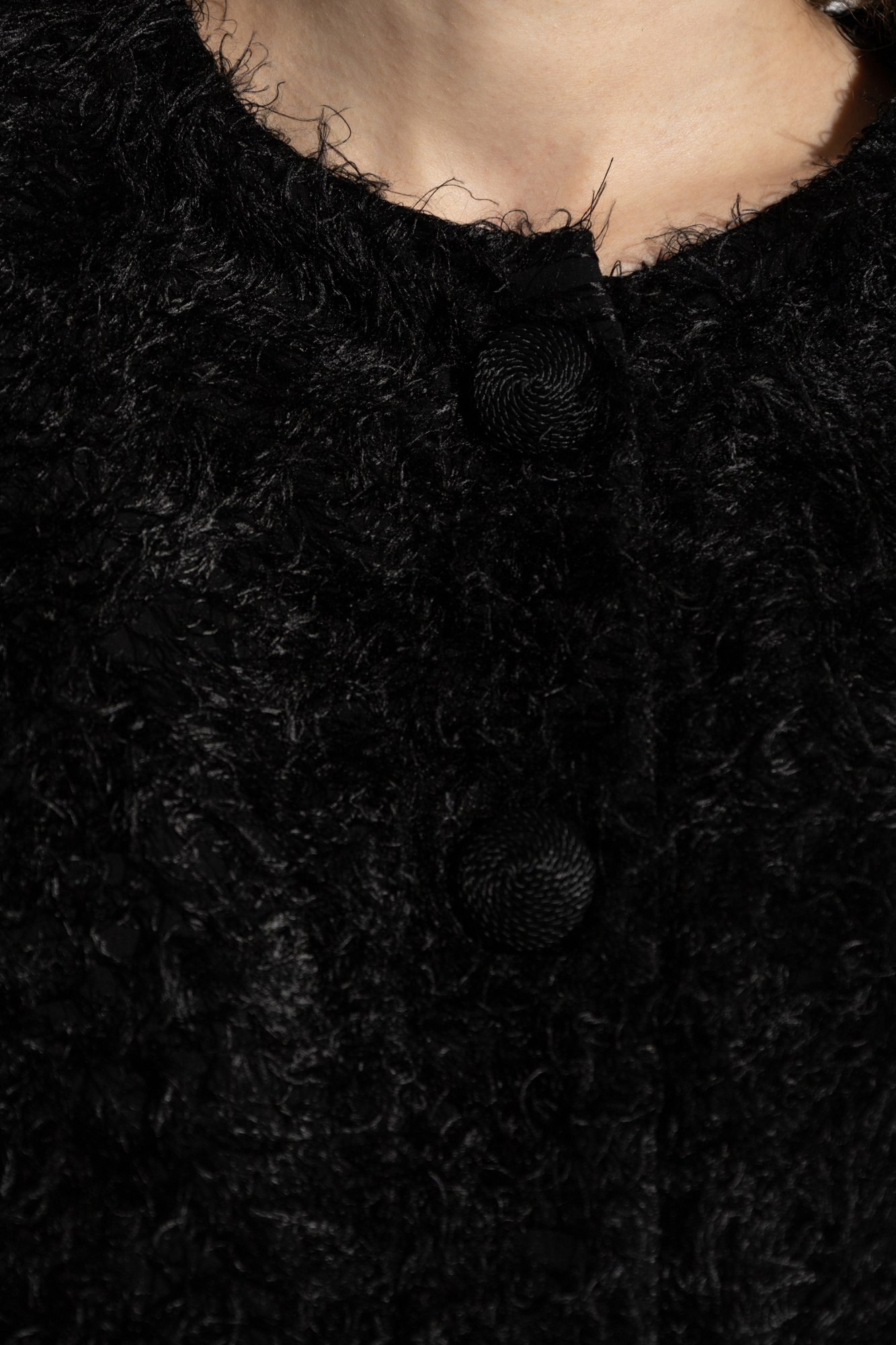 By Malene Birger Susenne Textured Vegan Fur Maxi Dress In Black