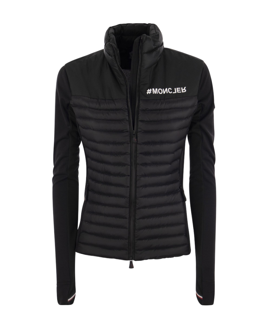 Shop Moncler Padded Zip-up Sweatshirt In Black
