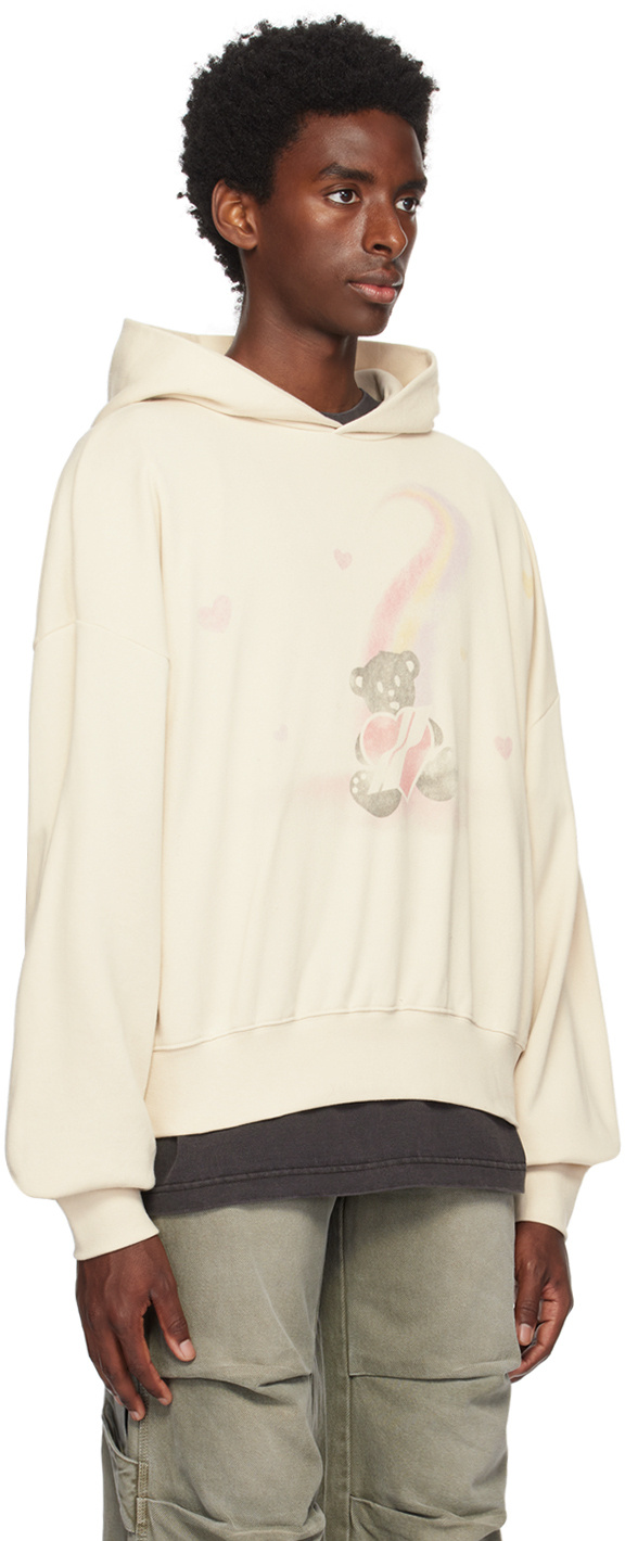 We11 Done Teddy-bear Print Hoodie In White