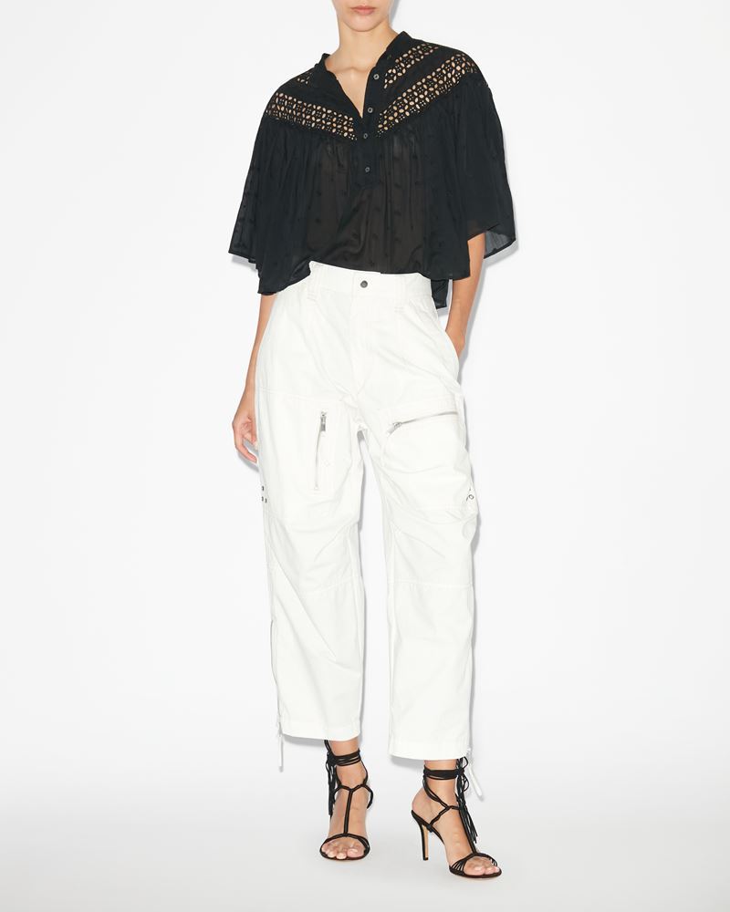 ISABEL MARANT ÉTOILE KELVIN CONTRAST-STITCHING TROUSERS 