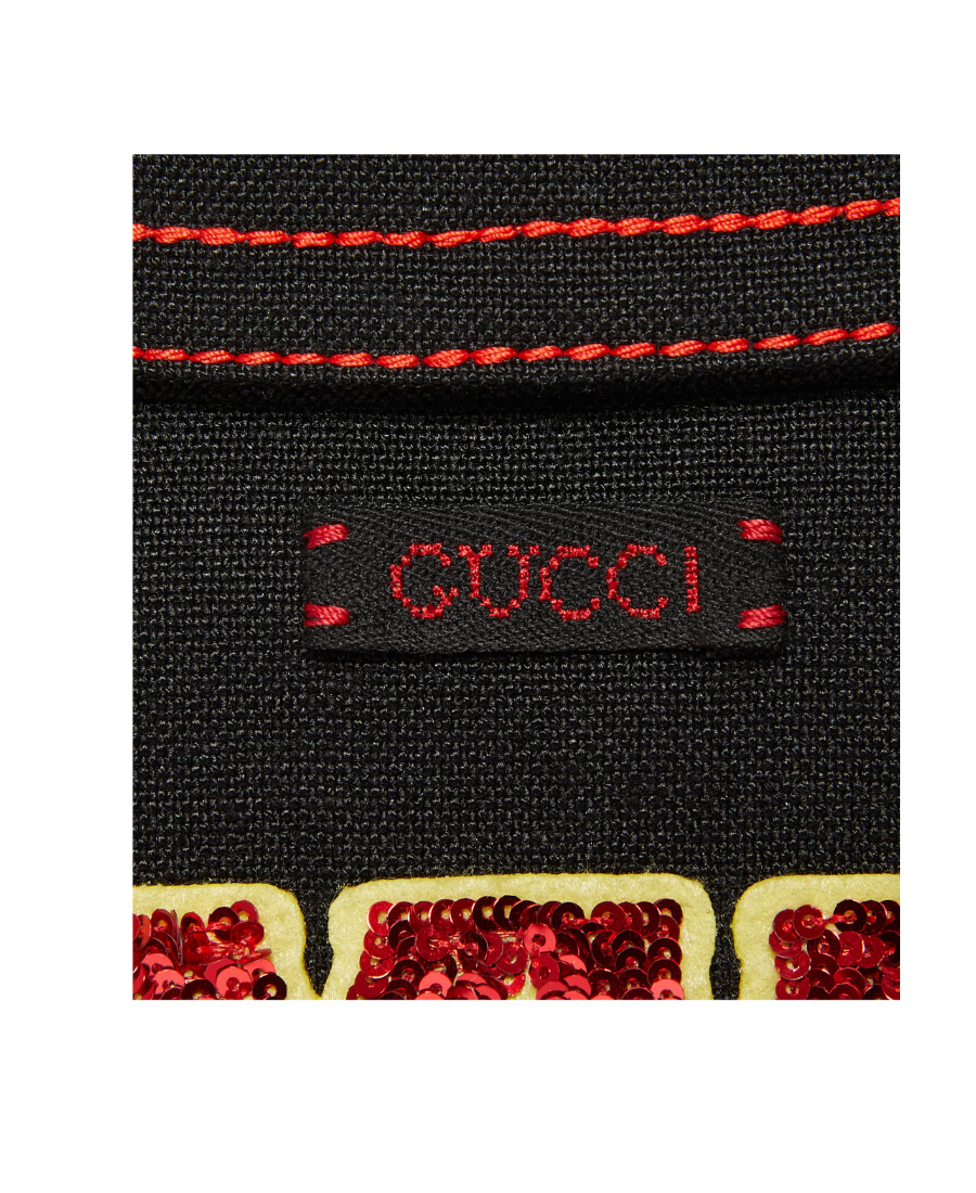 Gucci Hollywood Babylon-sequinned Denim Jacket In Black