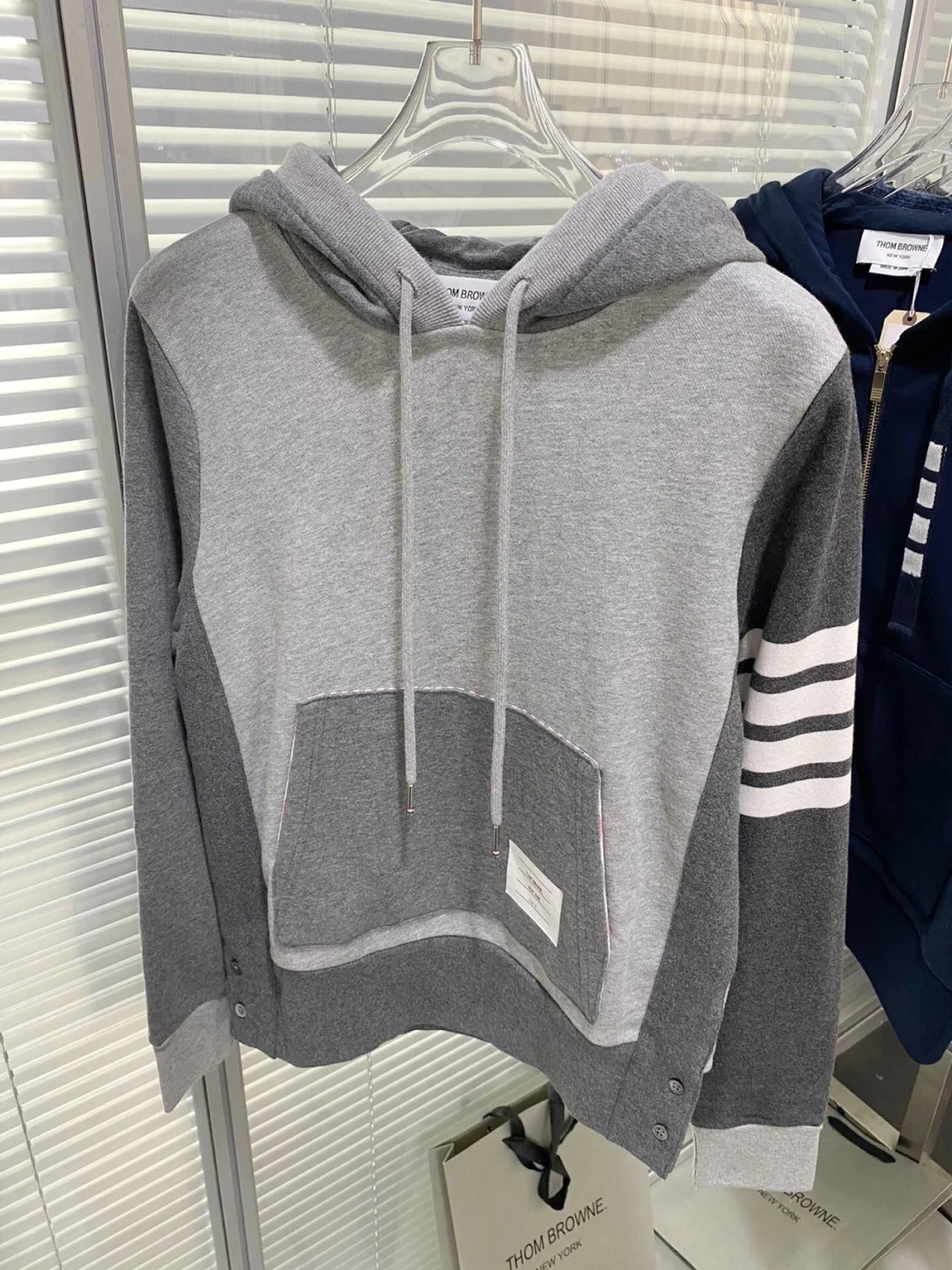 Thom Browne Men's Hoodie Pullover With Tona Fun Mix In Gray