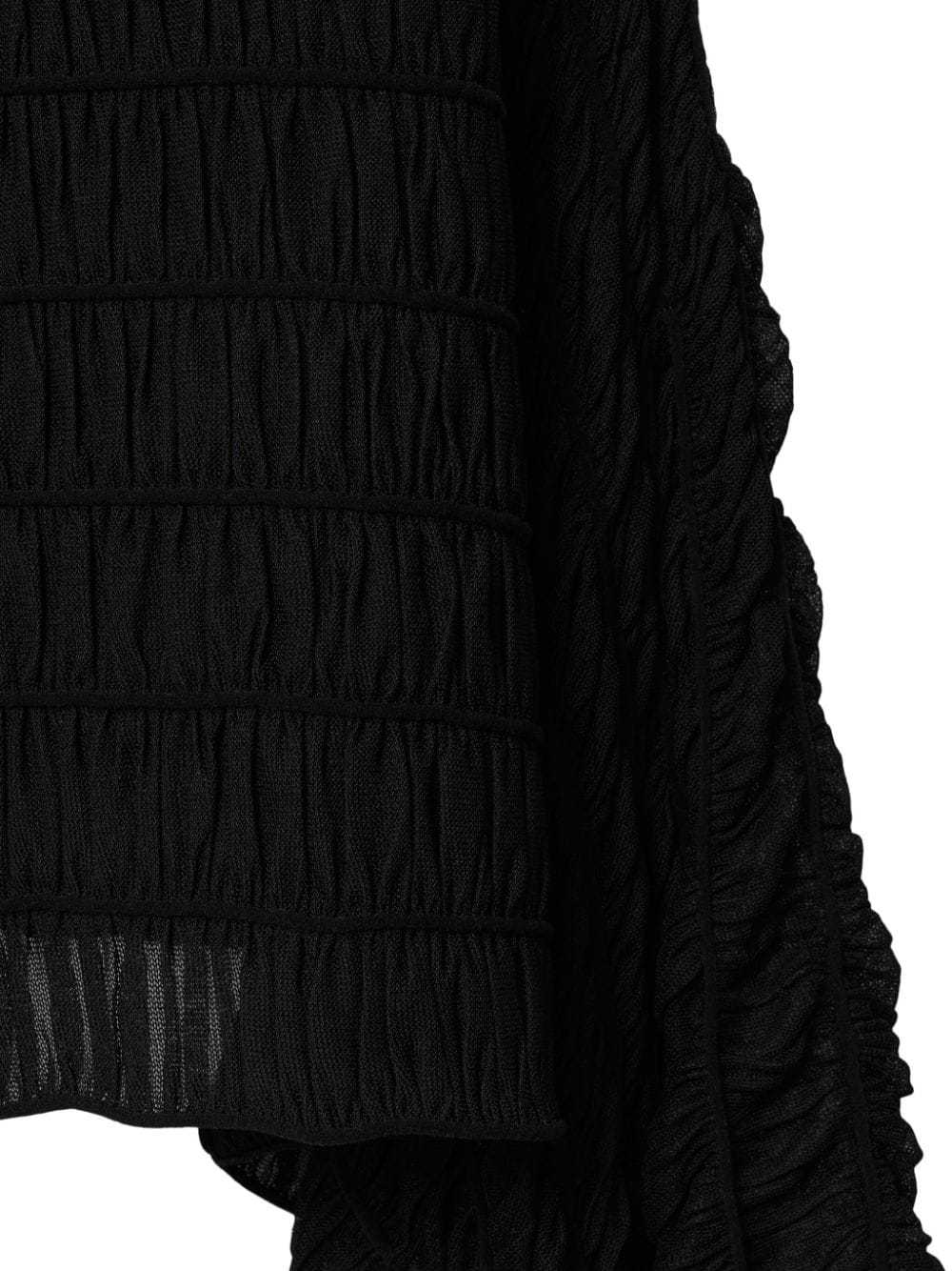 Burberry Shirred One-shoulder Dress In Black