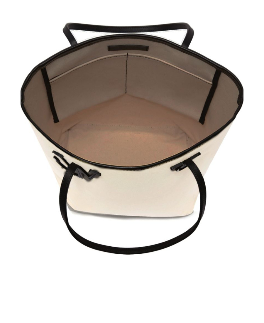 Jw Anderson Jw Tall Anchor Logo Plaque Tote Bag In White