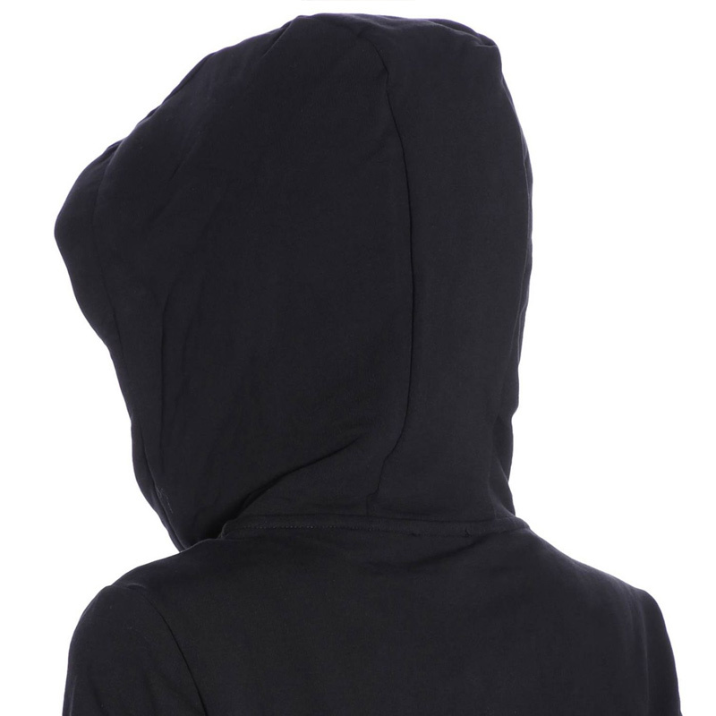 Emporio Armani Hooded Long-sleeved Dress In Black