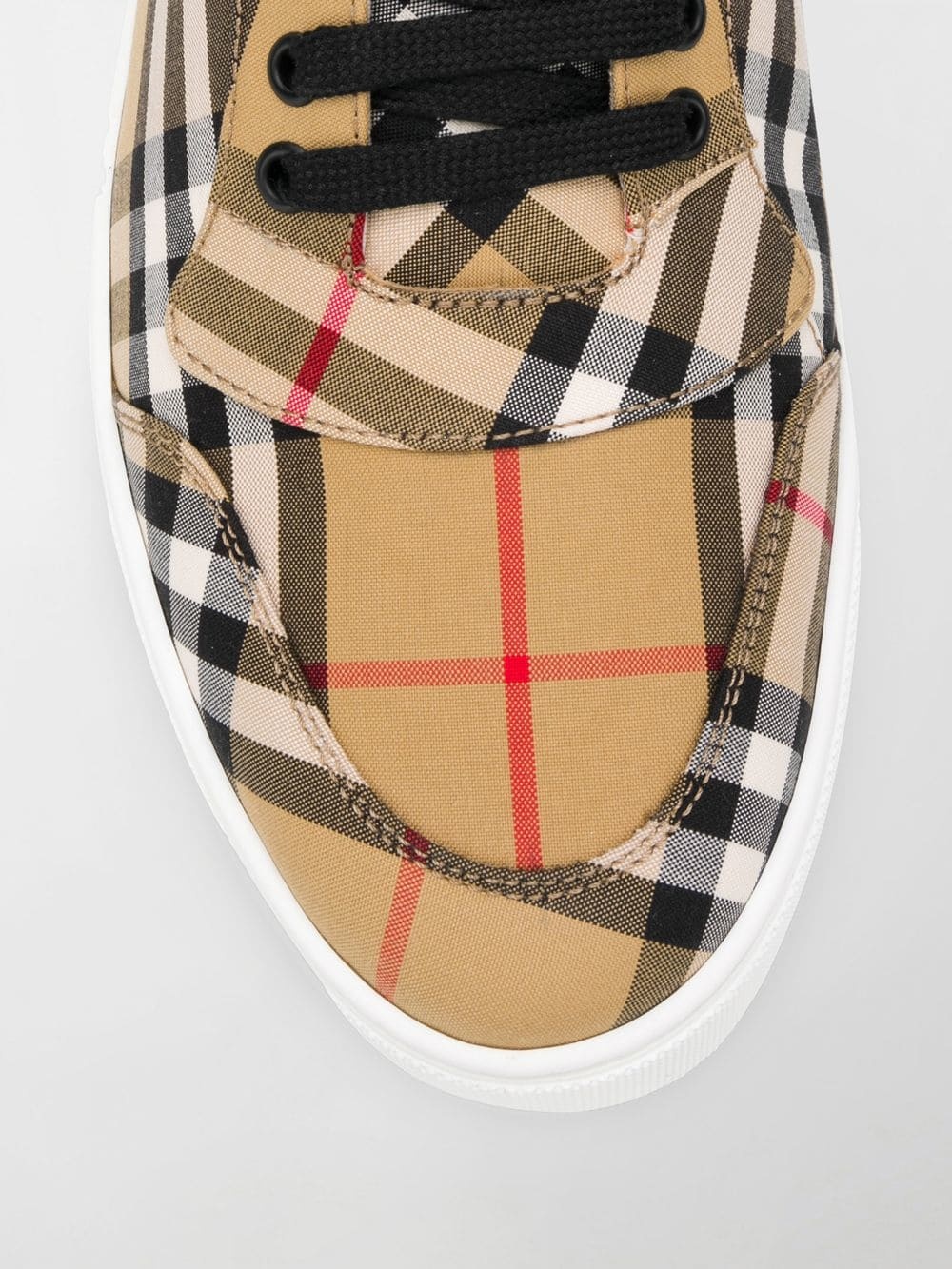 Burberry Check Sports High-top Skate Shoes In Multicolor