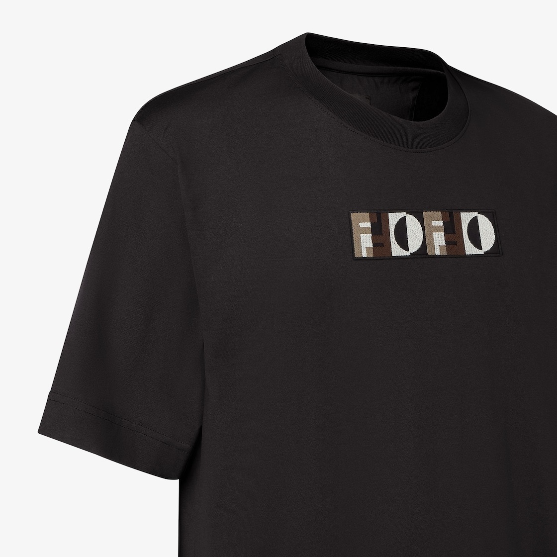 Fendi Optical Design Crew Neck T-shirt In Black