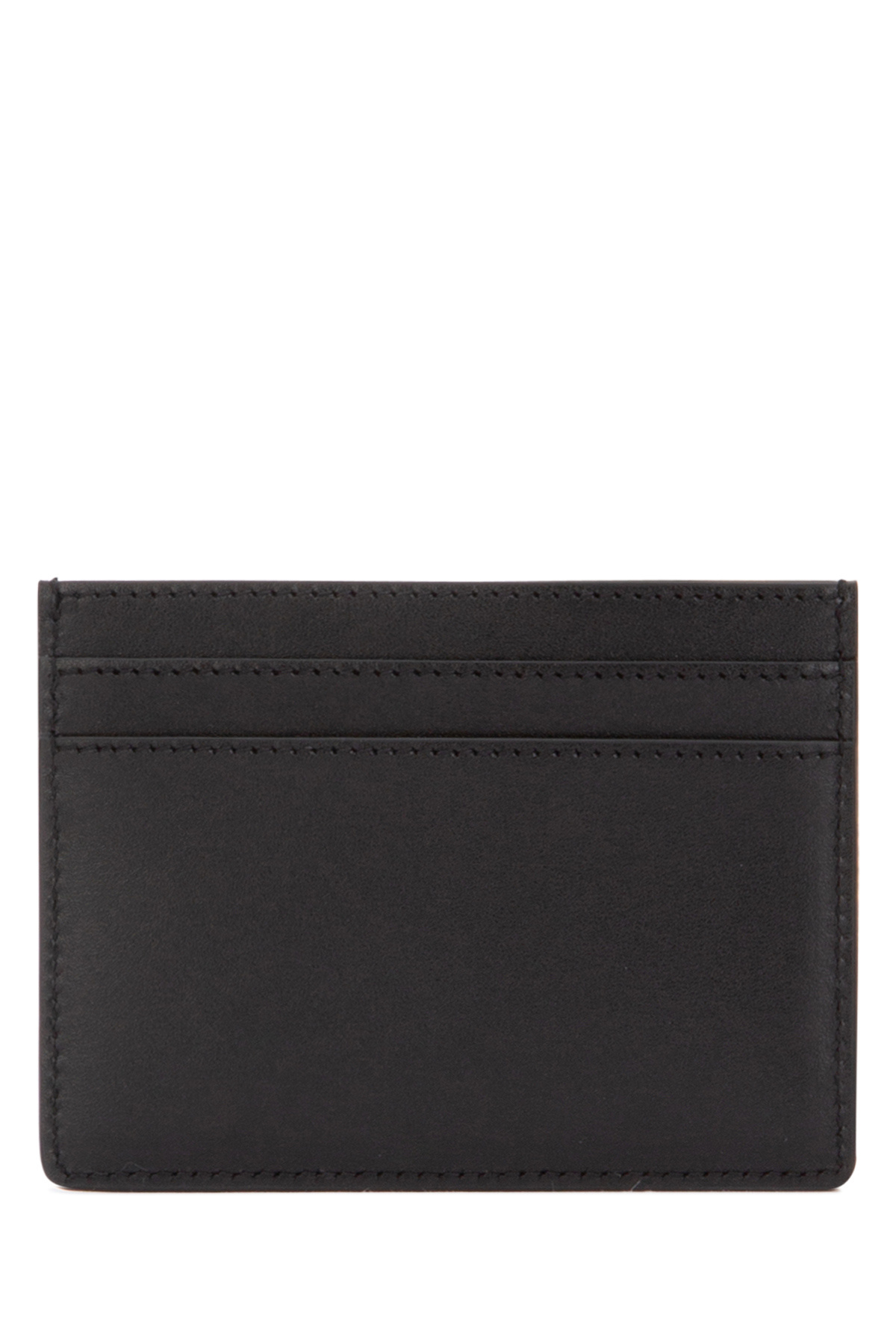 Saint Laurent Logo-print Leather Cardholder In Black