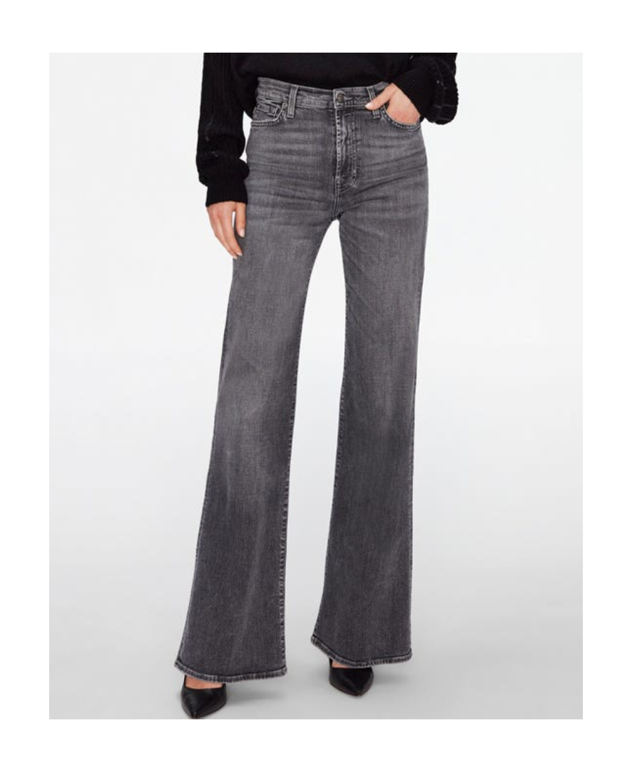 7 For All Mankind Ultra High-rise Jo Jeans In Black