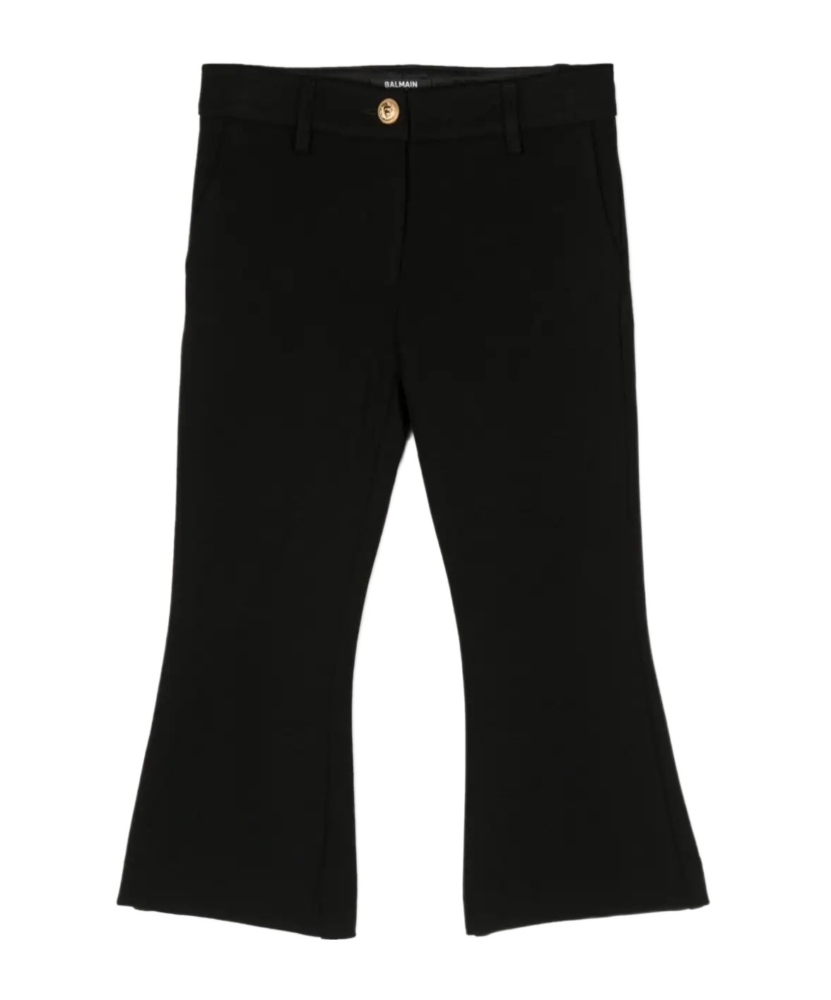BALMAIN LION-BUTTON FLARED TROUSERS