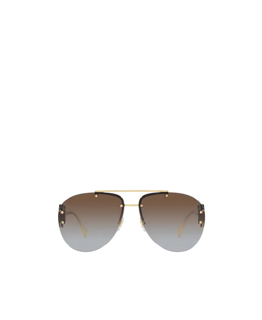 Versace Medusa Head Pilot-frame Sunglasses In Brown