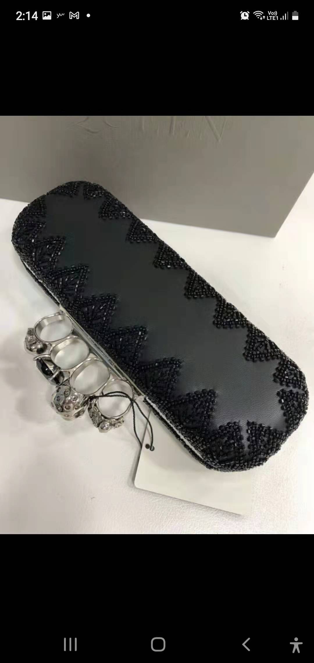 Alexander Mcqueen Knucklebox Ring Clutch In Black