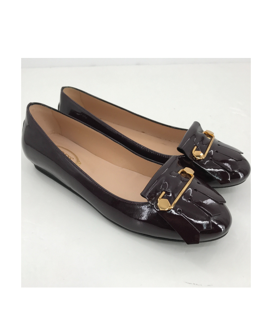 Tod's Logo Details Flat Shoes In Black