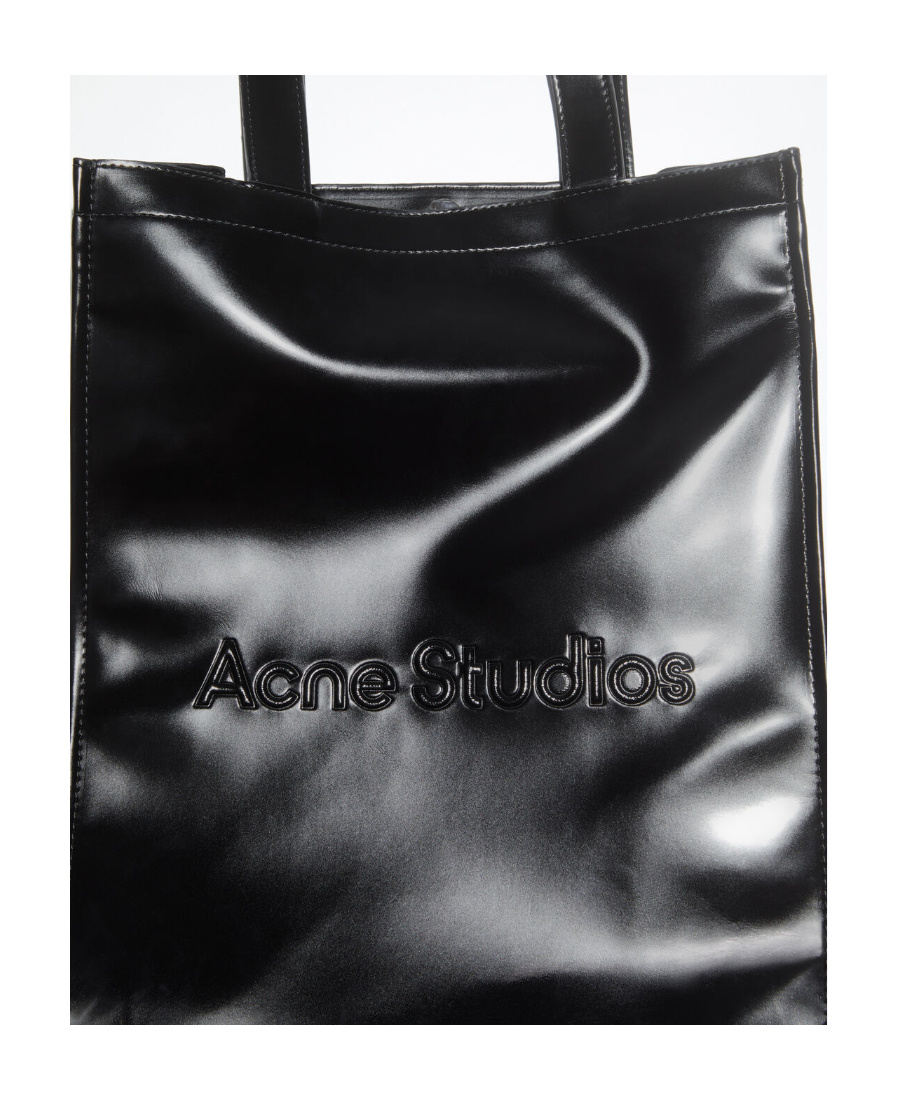 Shop Acne Studios Embossed-logo Tote Bag In Black