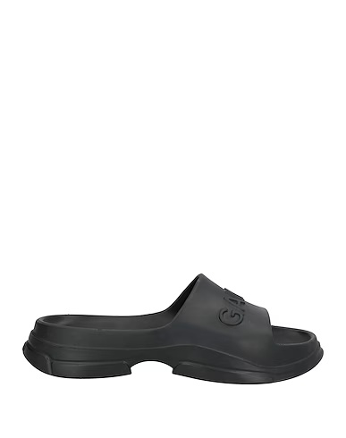 Ganni Simple Slide Sandals In Black