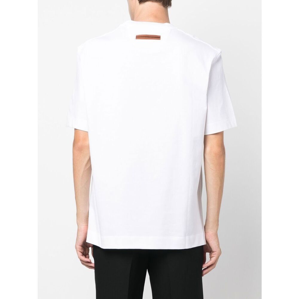 ZEGNA T-SHIRT WITH ROUND NECK AND SHORT SLEEVES