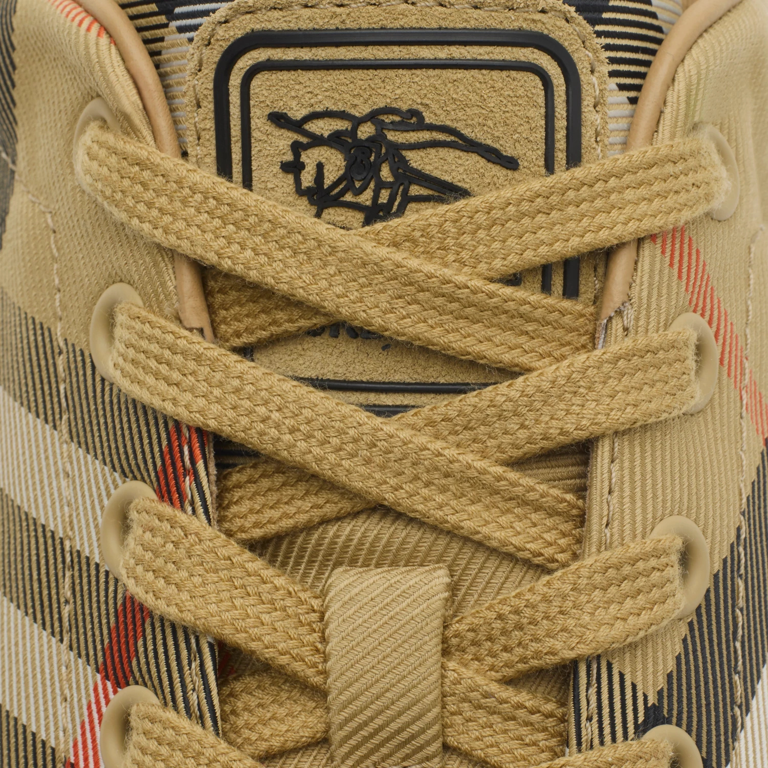 Burberry Multicolor Polyamide Low Top Sneakers In Brown