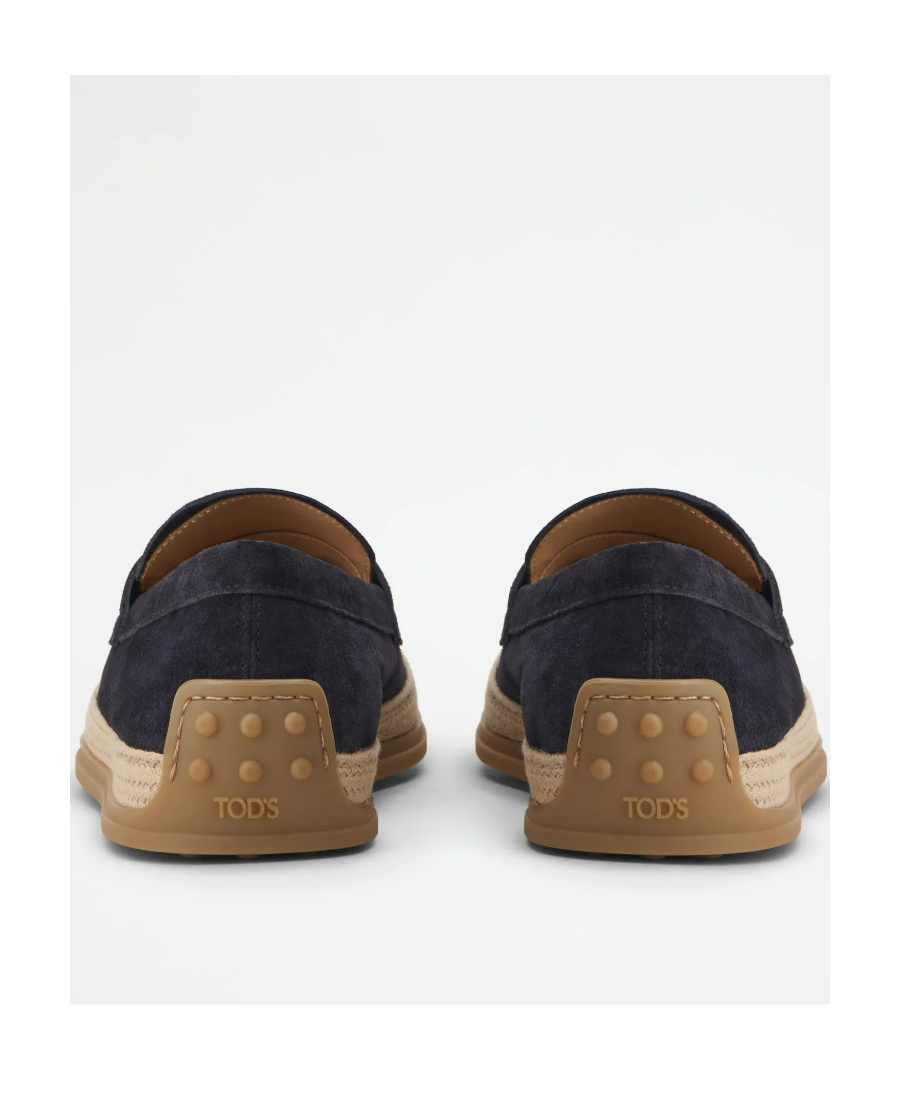 Tod's Woven-trim Penny Loafers In Black